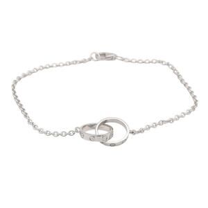CARTIER 18k Silver Love Charm Bracelet